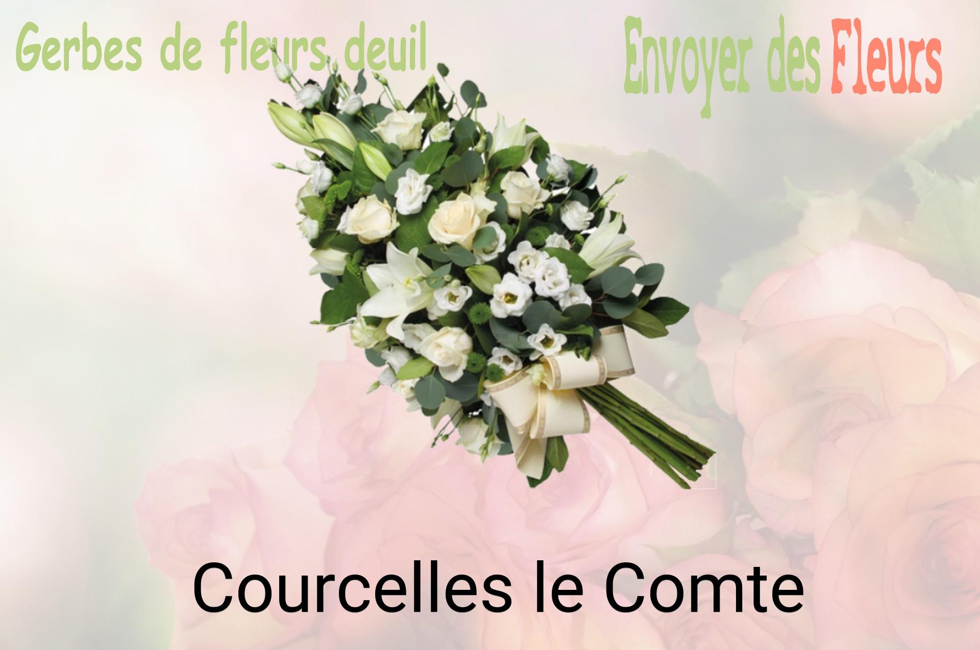 Gerbe de fleurs de deuil livrée à Courcelles-le-Comte